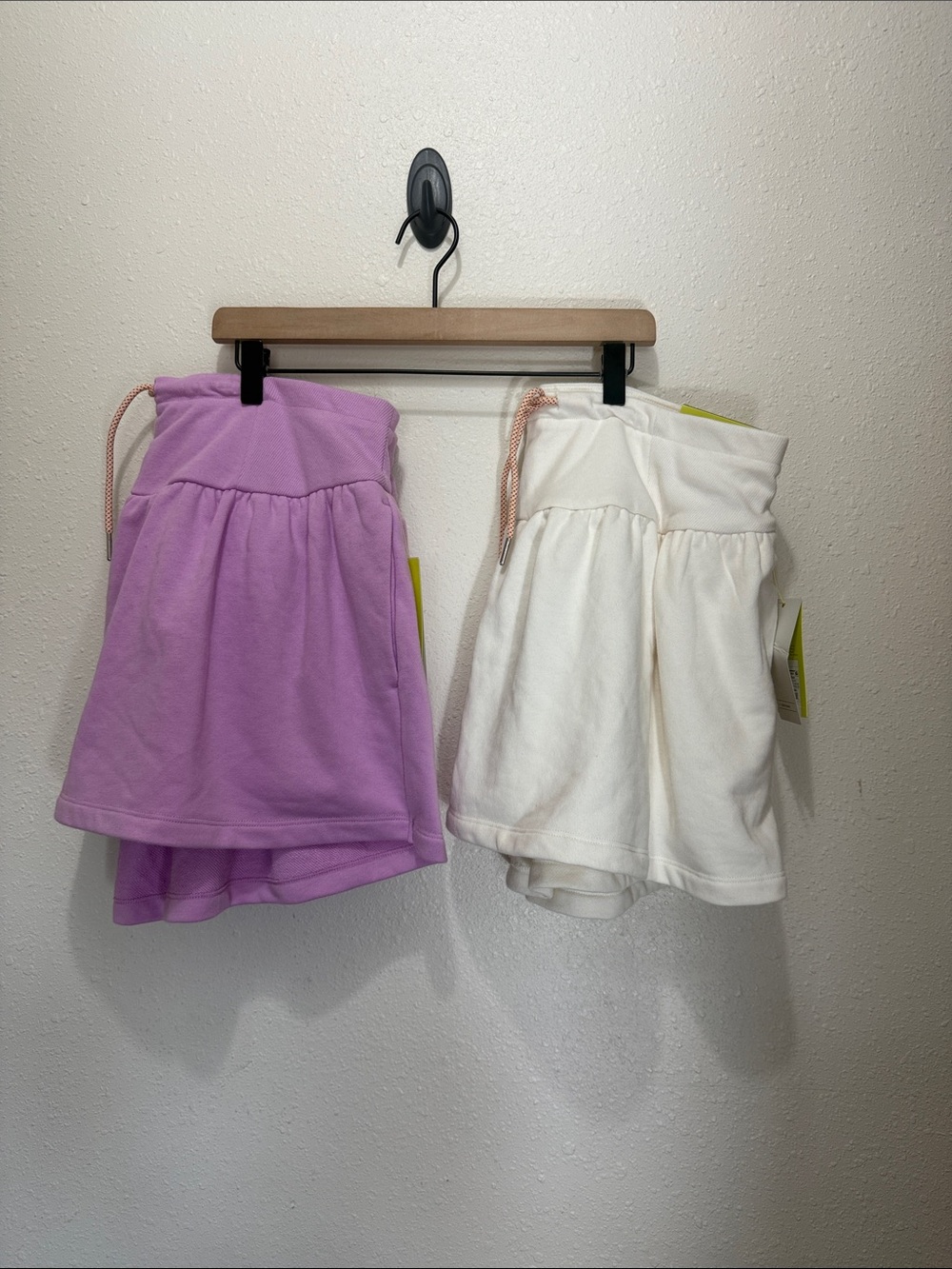 2 Women’s Drawstring Pull-On Skort - Lilac and White, Size L